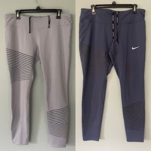 Nike Gray and Blue Leggings